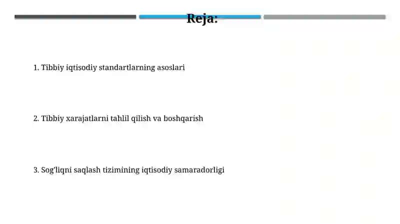 Tibbiy iqtisodiy standartlar 2