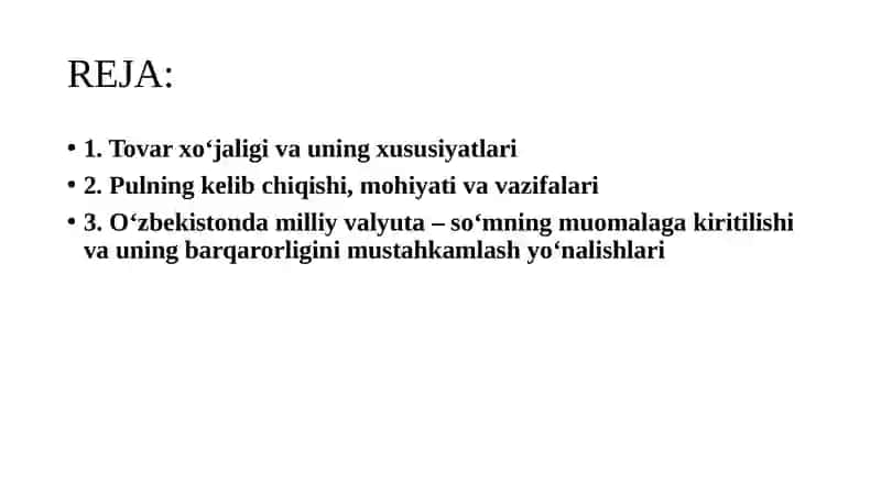 Tovar-pul munosabatlari 2