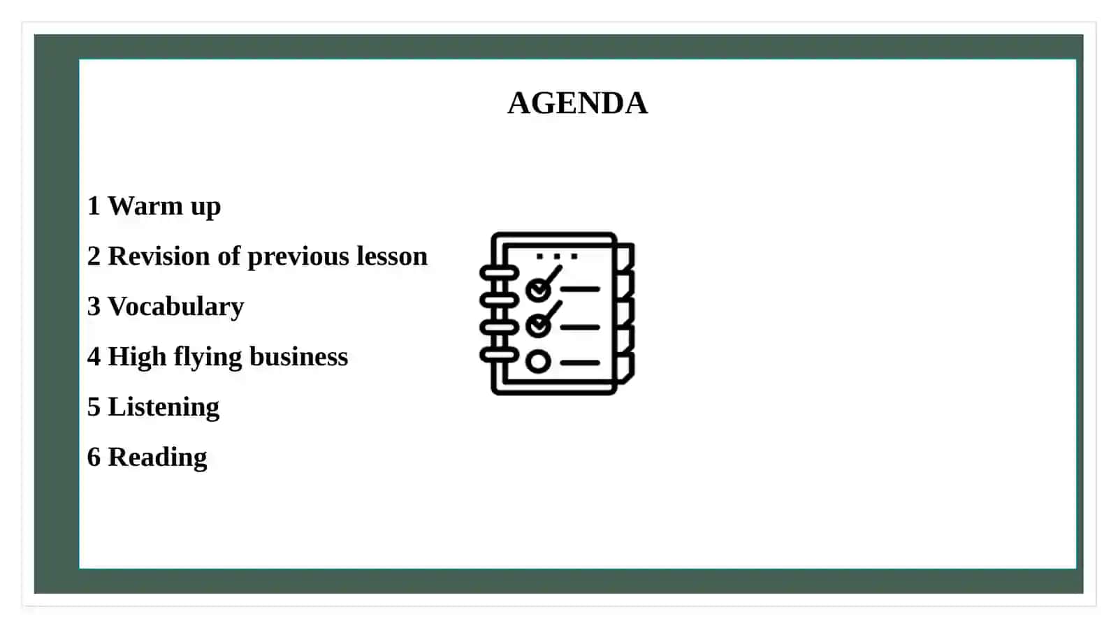 AGENDA 2
