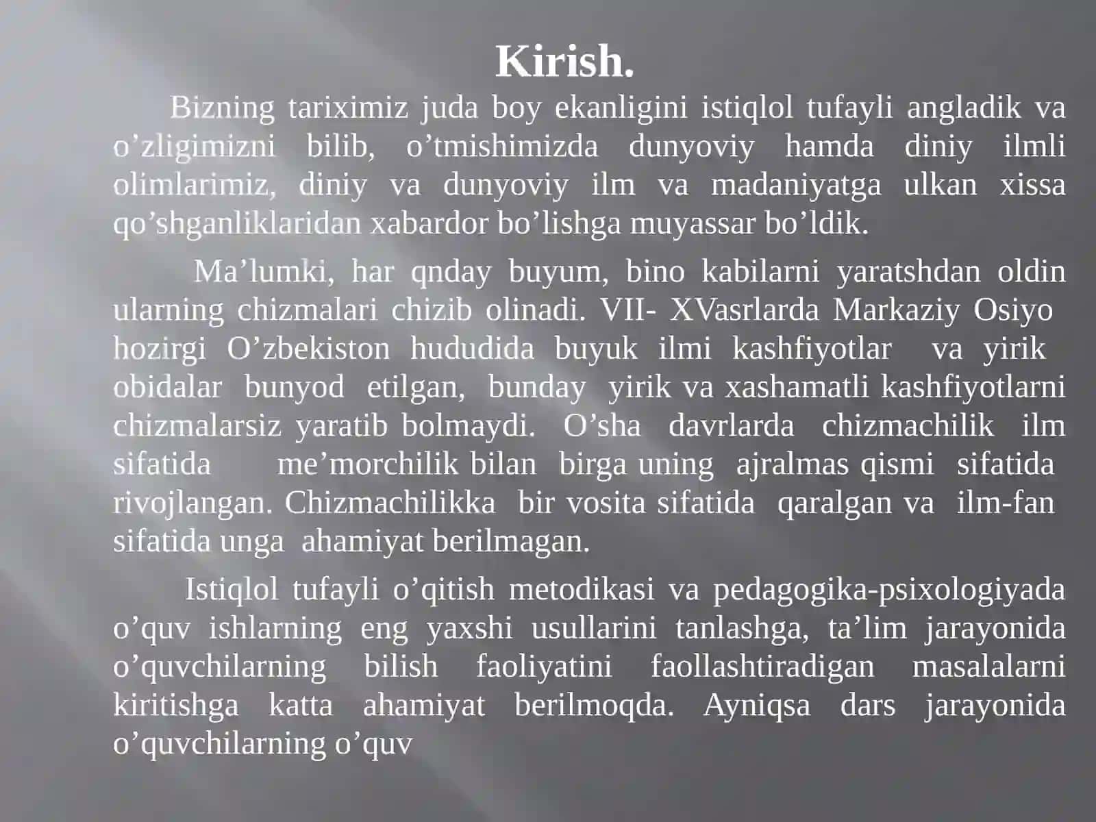 Uzatmalar va ularning  ishchi chizmalarini bajarish 2