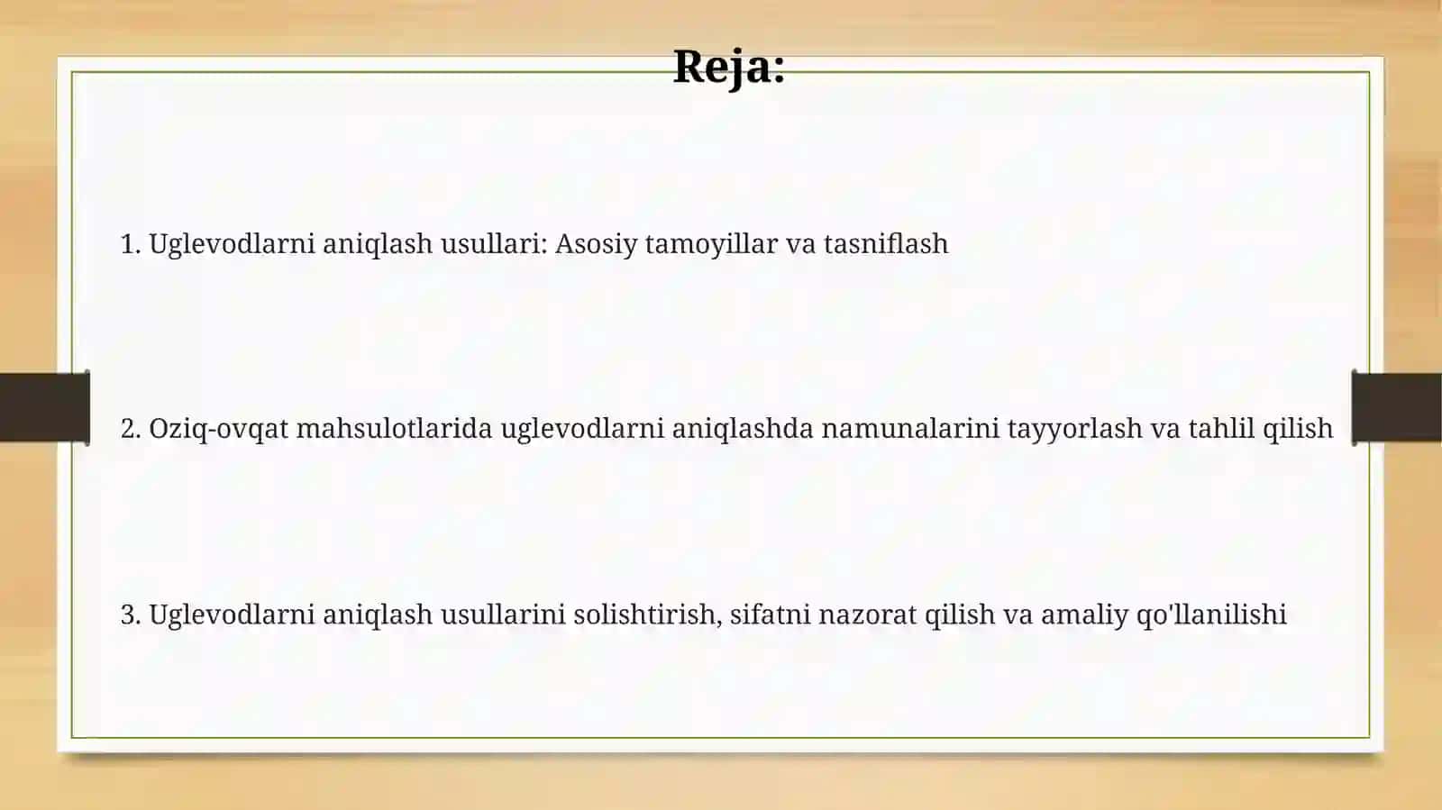 Ozuqa tarkibidagi uglevodlarni aniqlash 2