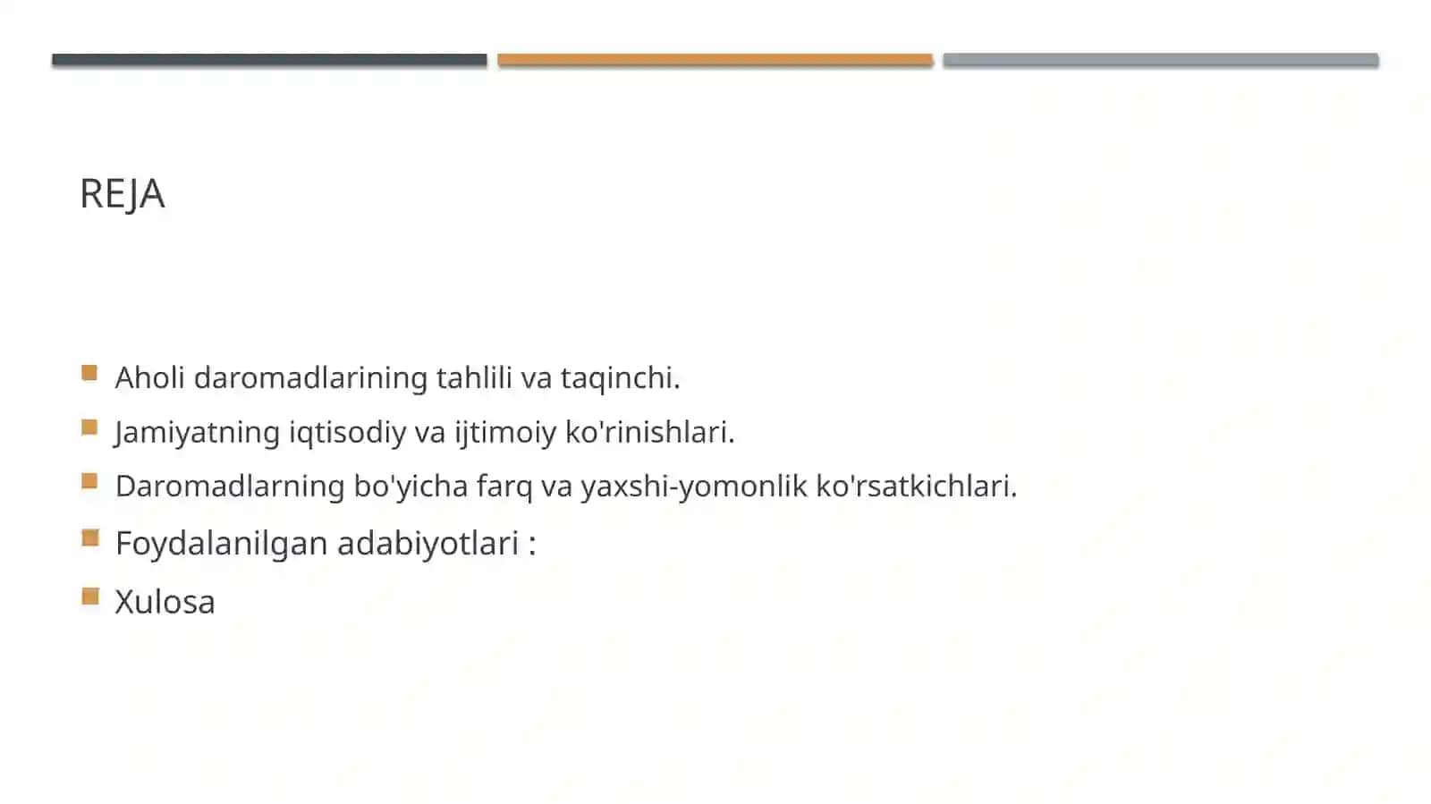 Aholi daromadlari va turmush farovonligi 2