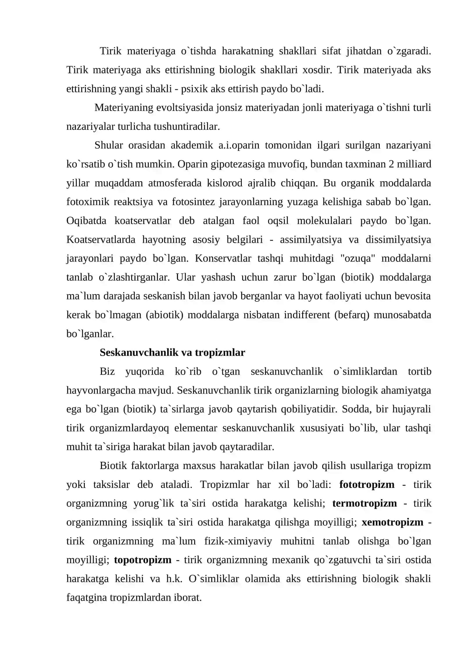 Psixikaning evolutsiyasi va vujudga kelishi 2