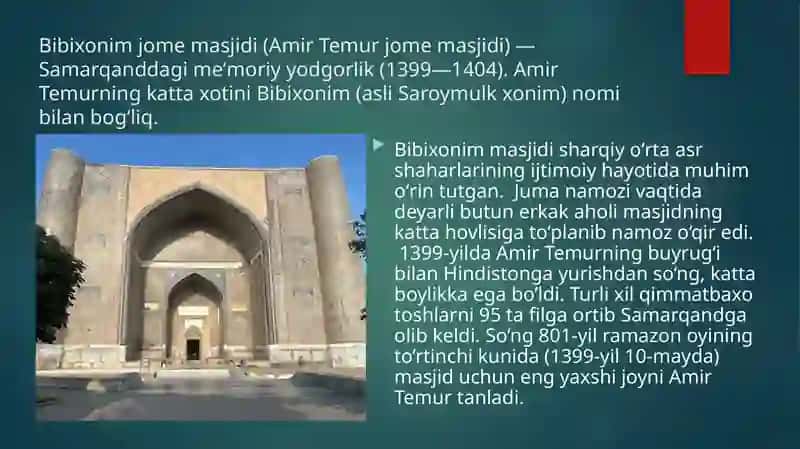 Bibixonim Masjidi 2