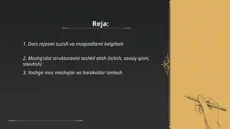 Jismoniy tarbiya mashgulotlari 2