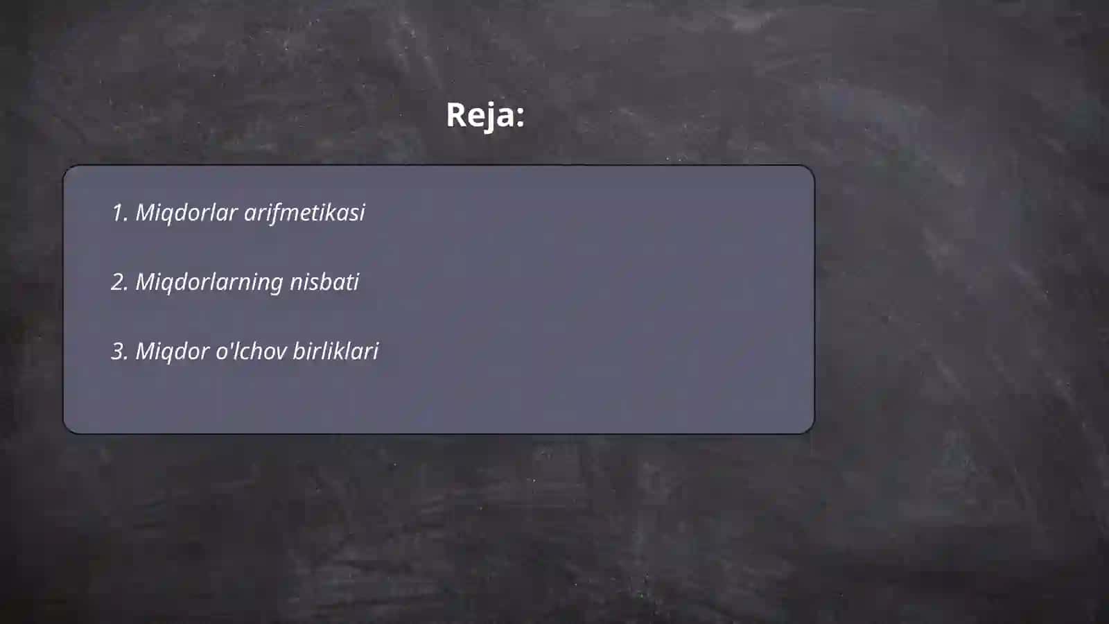 Miqdorlar arifmetikasi 2