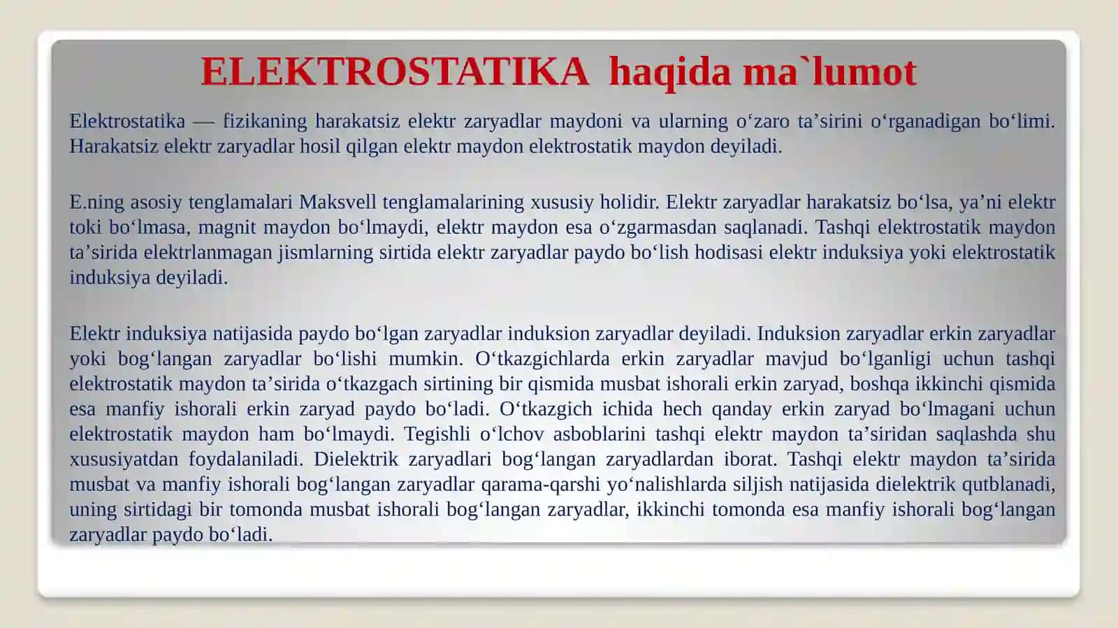 Elektrostatika 2