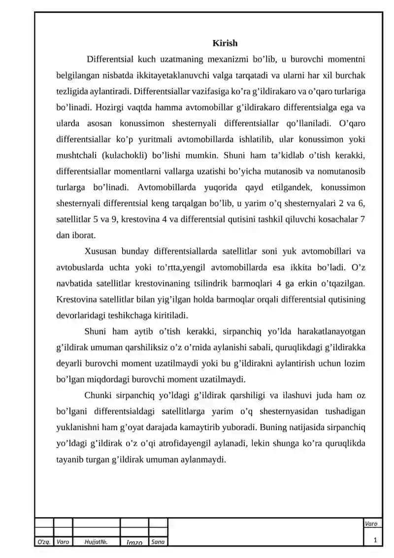 Zamonaviy avtomobillar uzatmalar qutisi 2