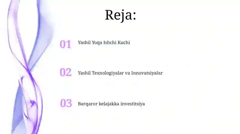 Yashil ishlab chiqarish va yashil kasblar 2
