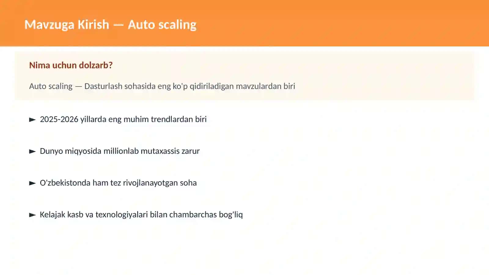 Auto scaling 2