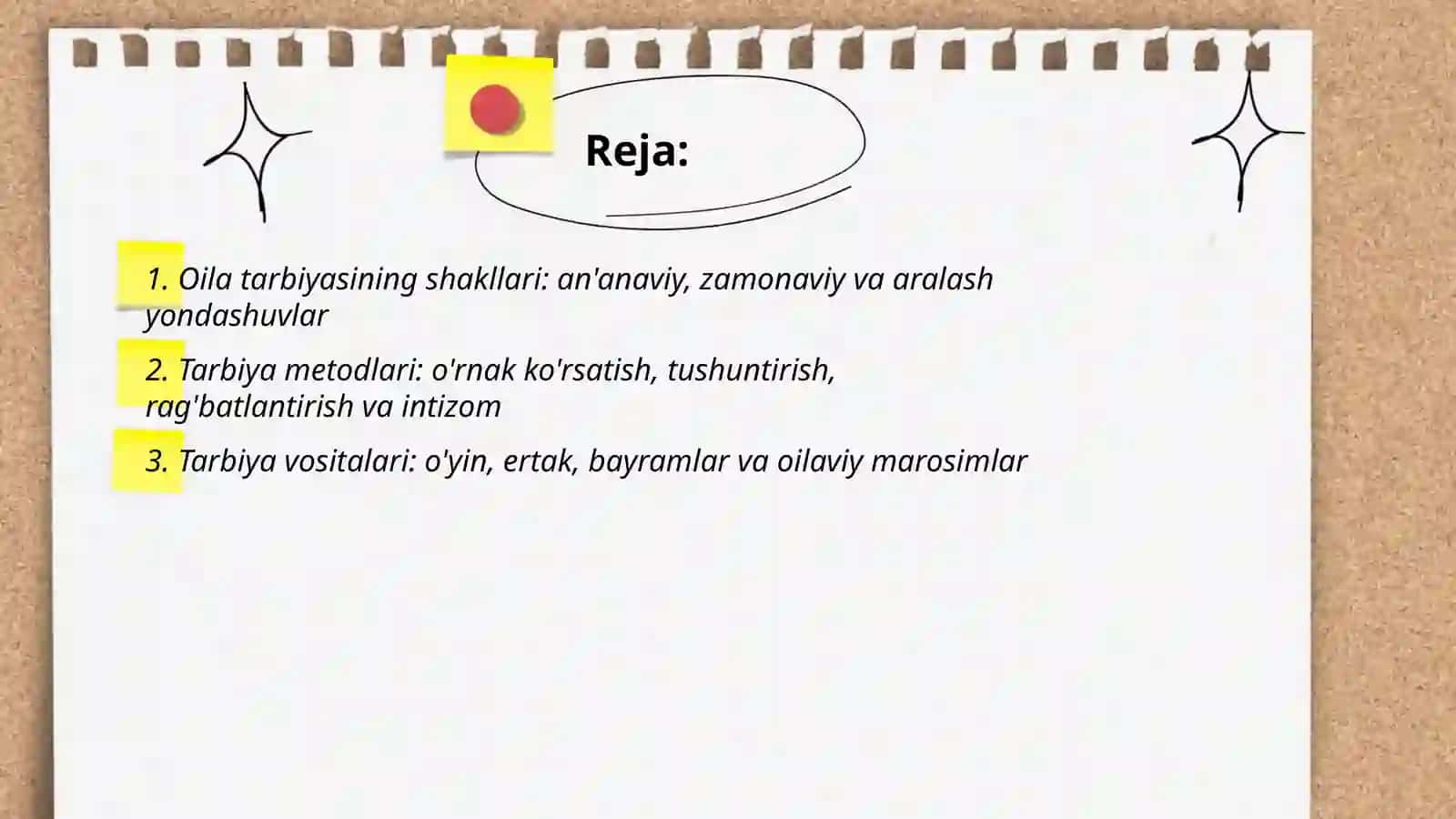 Oila Tarbiyasining Shakl, Metod va Vositalari 2