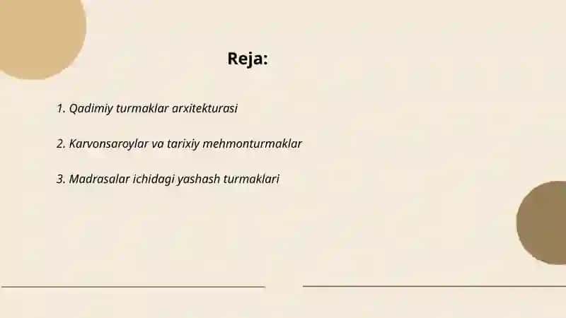 Qadimiy turmaklar arxitekturasi 2