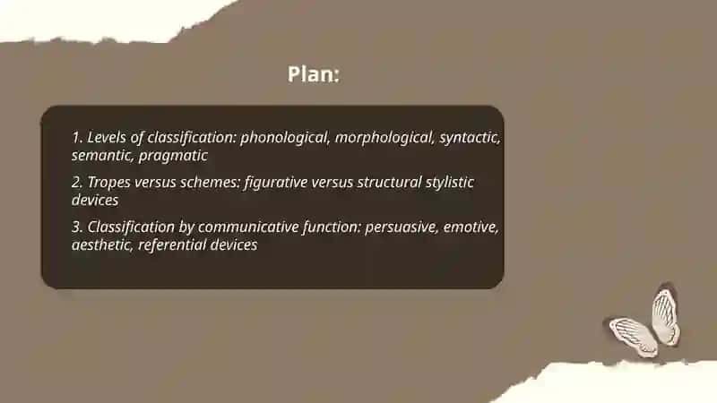 Classification of stylistic devices 2