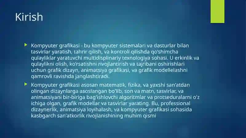 Kompyutergrafikasi 2