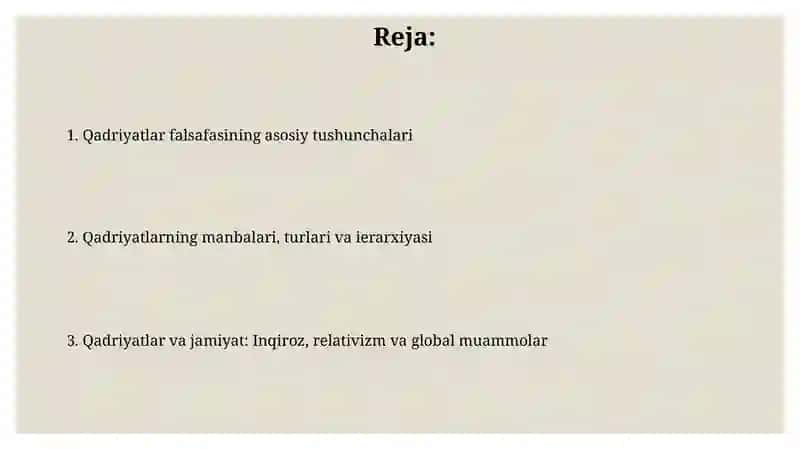 Qadriyatlar falsafasi 2