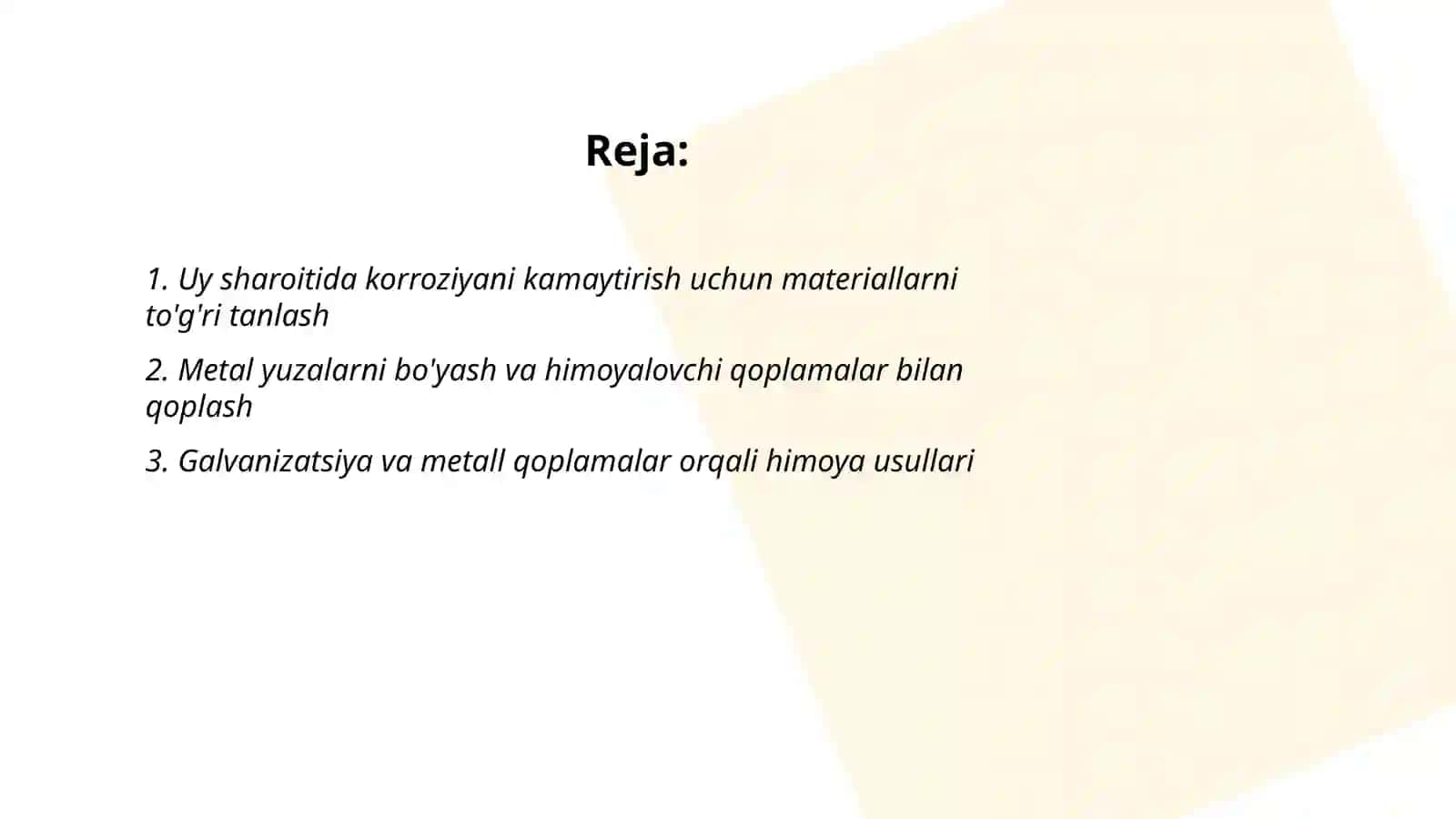 Uyda korroziyani kamaytirish yo'llari 2
