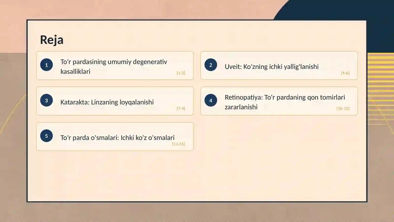 Ko'zning degenerativ va o'sma kasalliklari 2