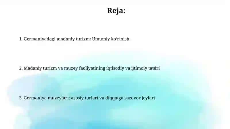 Germaniyada madaniy turizm va muzeylar faoliyati 2