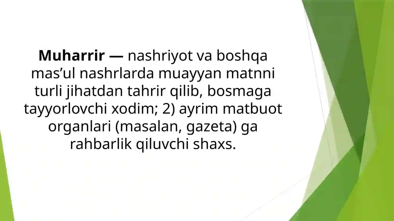 Muharrirlik mahoratining nazariy asoslari 2