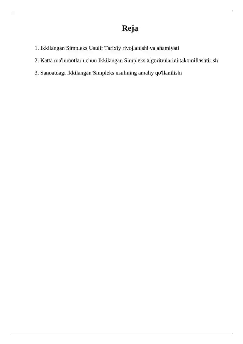Ikkilangan Simpleks Usuli 2