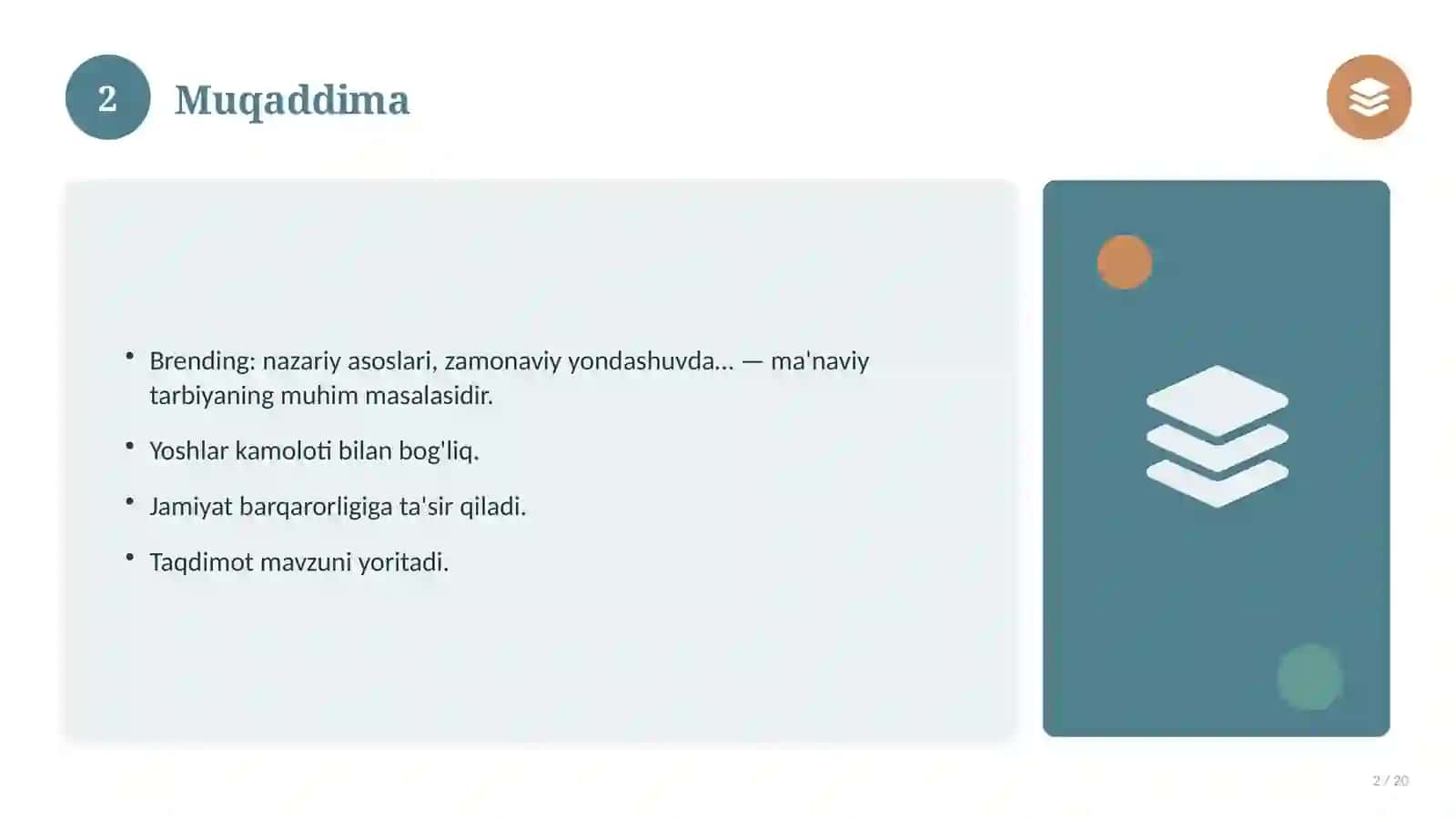 Brending: nazariy asoslari, zamonaviy yondashuvda 2
