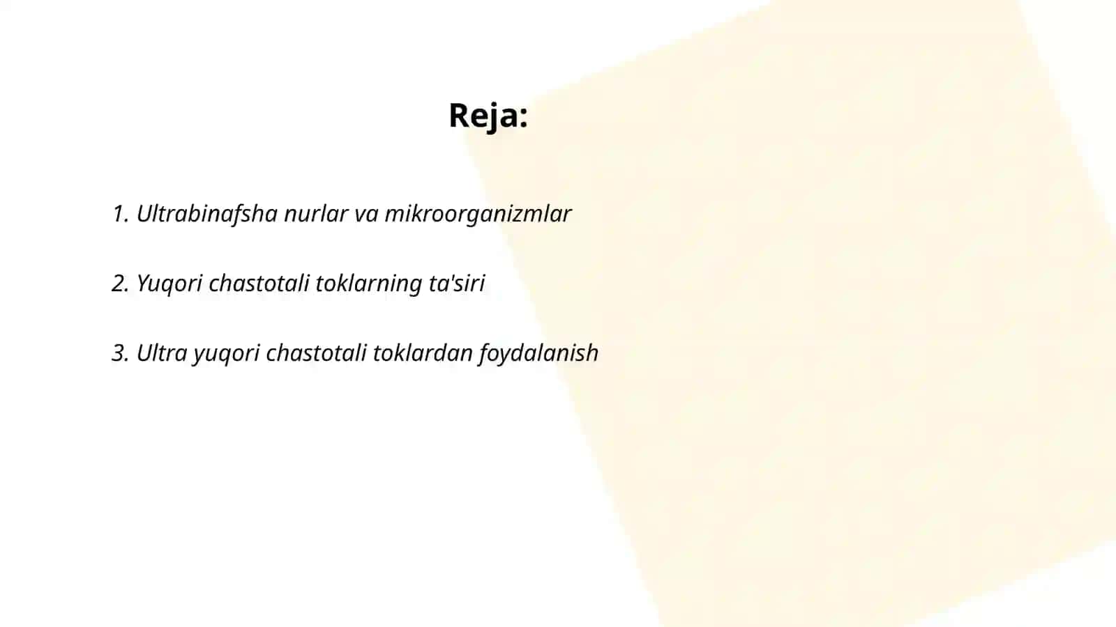 Ultrabinafsha nurlar va mikroorganizmlar 2