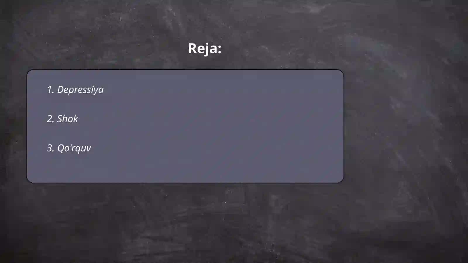 Bemorlarning ruhiy holati 2