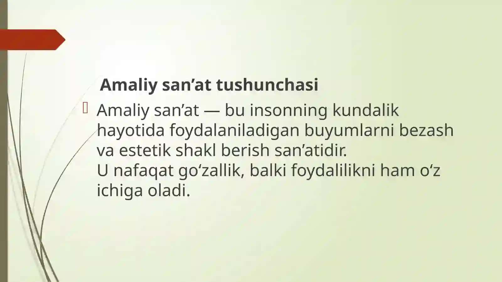 Amaliysan’at va uning turlari 2