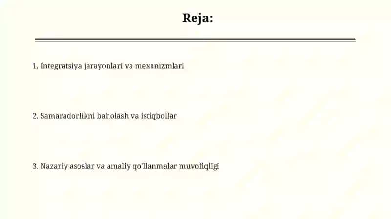 Integratsiya jarayonlari va mexanizmlari 2