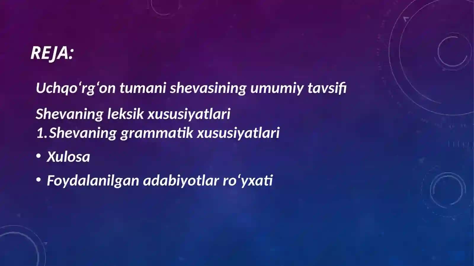 Namangan viloyati Uchqo‘rg‘on tumani shevasining leksik va grammatik xususiyatlari 2