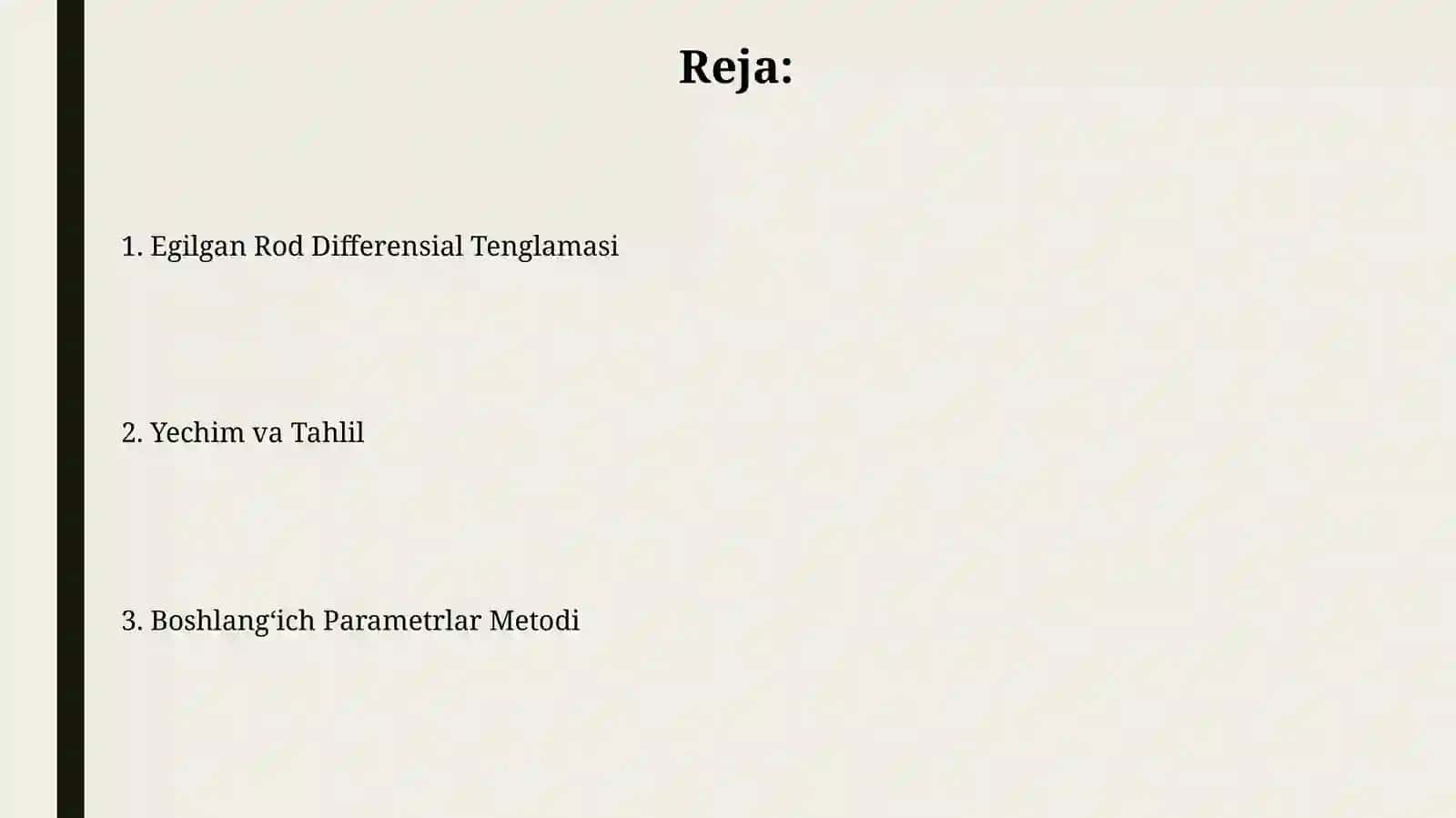 Egilgan Rod Differensial Tenglamasi 2