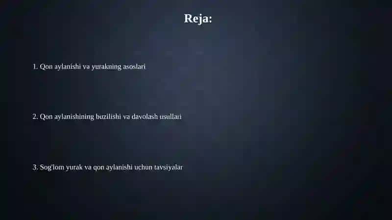 Qon aylanishning ahamiyati yurak tuzilishi 2