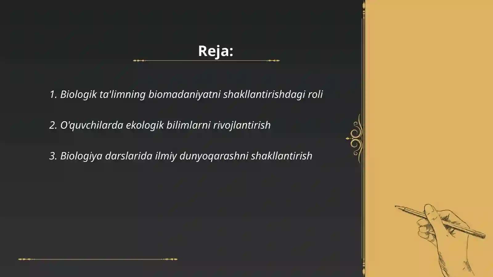 Biologik ta'limning roli 2