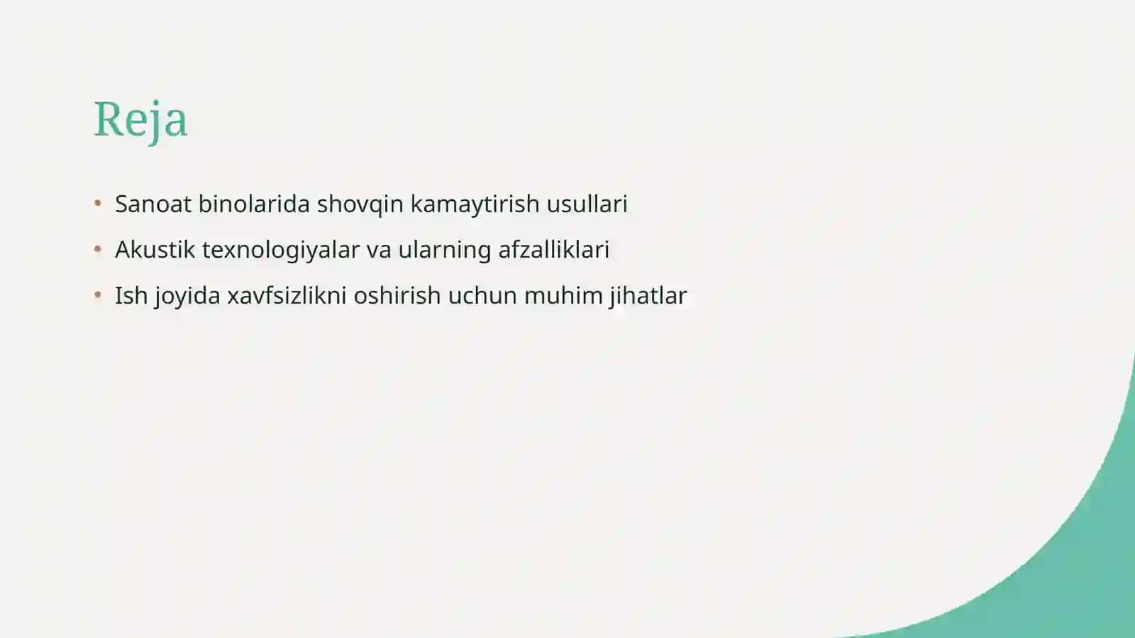 Sanoat binolarning shovqunlarni kamaytirish usullari 2