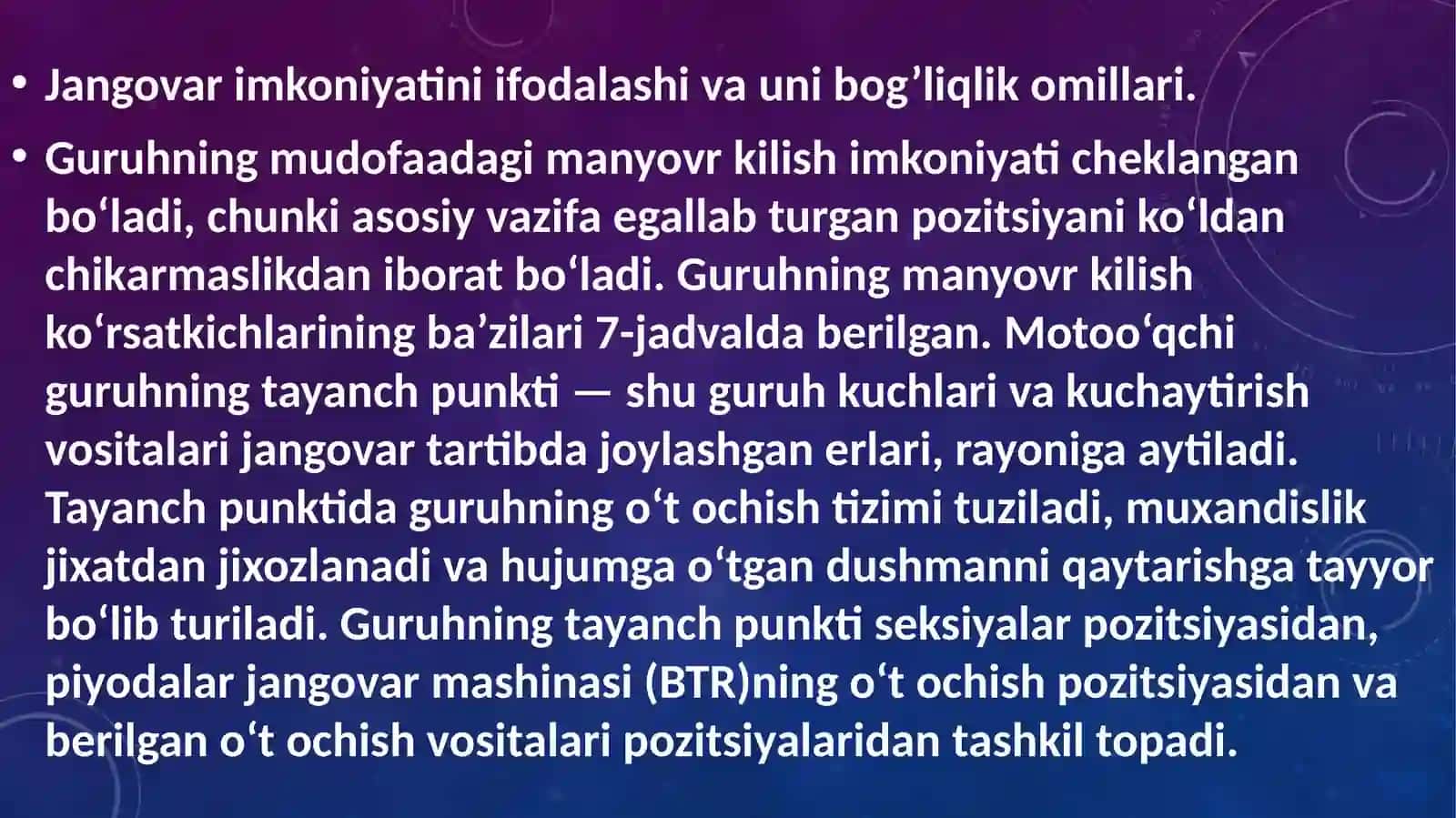 Jangovar imkoniyatini ifodalashi va uni bog’liqlik omillari 2