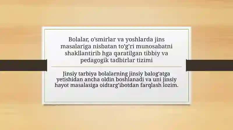 Bolalarning jinsiy tarbiya 2