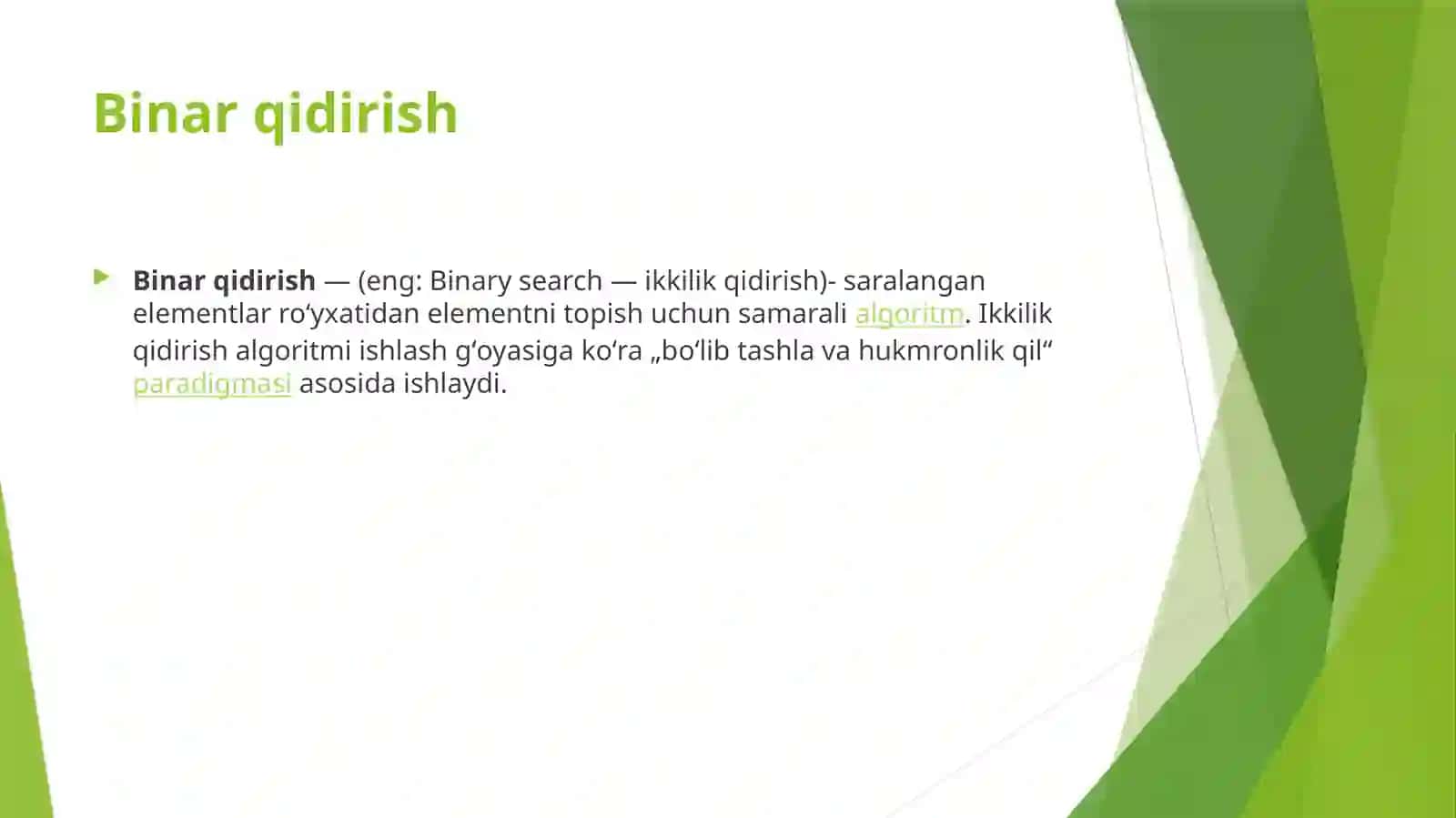 ZAMONAVIY DASTURLASH TILLARI FANIDAN MUSTAQIL TA’LIMI 2