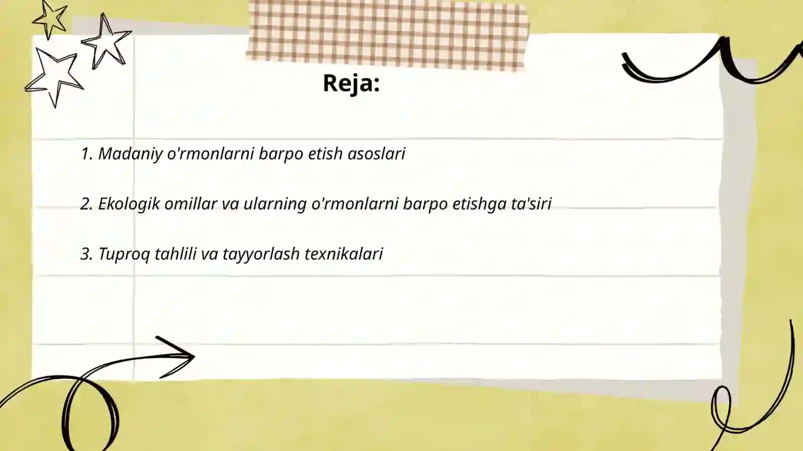 Madaniy o'rmonlarni barpo etish asoslari 2