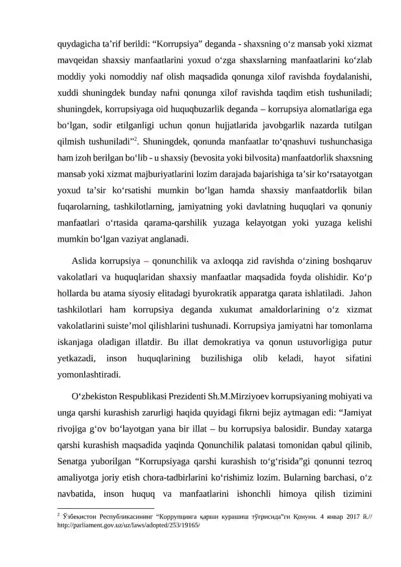 Korrupsiya tushunchasi, uning mohiyati va tarixiy ildizlari 2