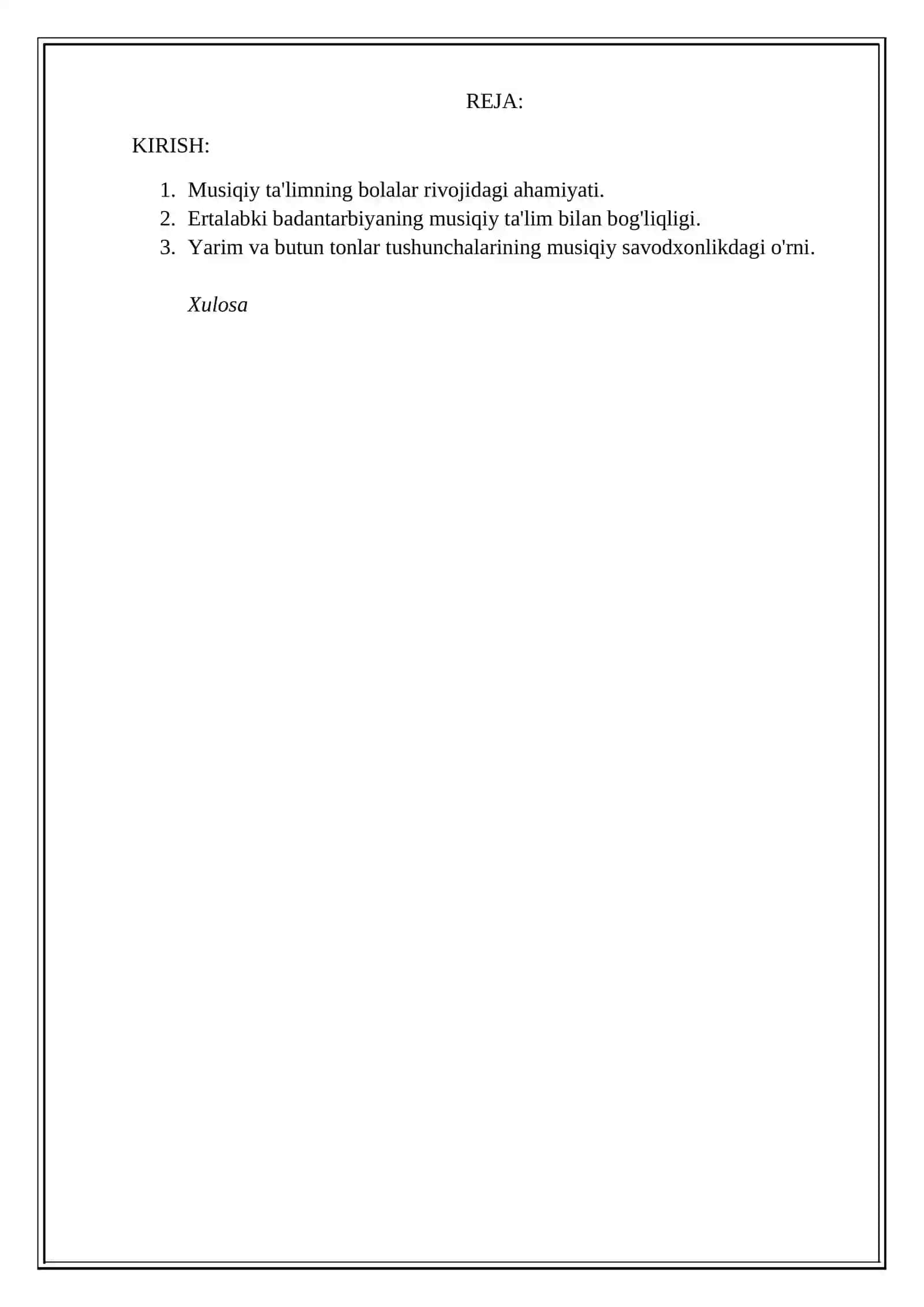 BOLALAR MUSIQIY TA’LIMI METODIKASI 2
