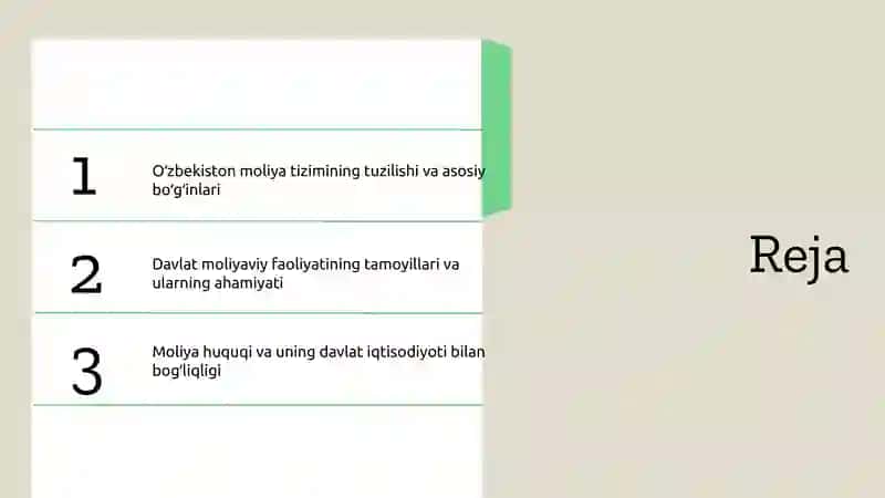 O‘zbekiston Moliya Tizimi 2