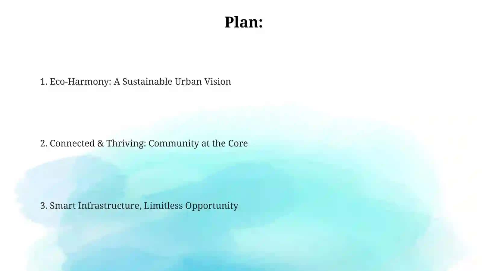 My dream city plan 2