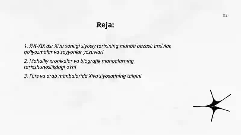 XVI-XIX asr Xiva xonligi siyosiy tarixining tarixshunosligi 2