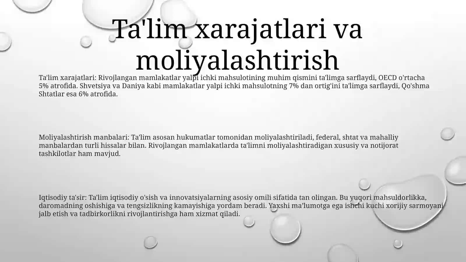 Iqtisodiy Rivojlangan Davlatlarning TaʼLim Tizimi 2