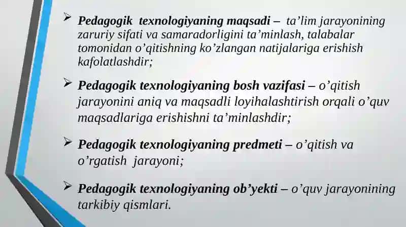 Pedagogik texnologiya 2