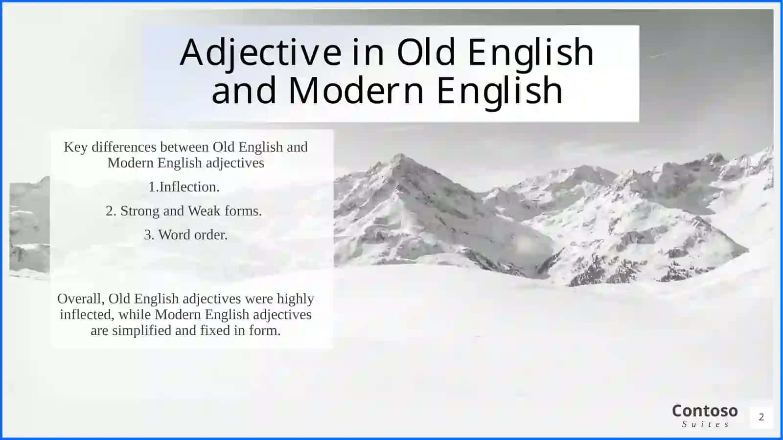 Adjective, adverb, numeral in old English 2
