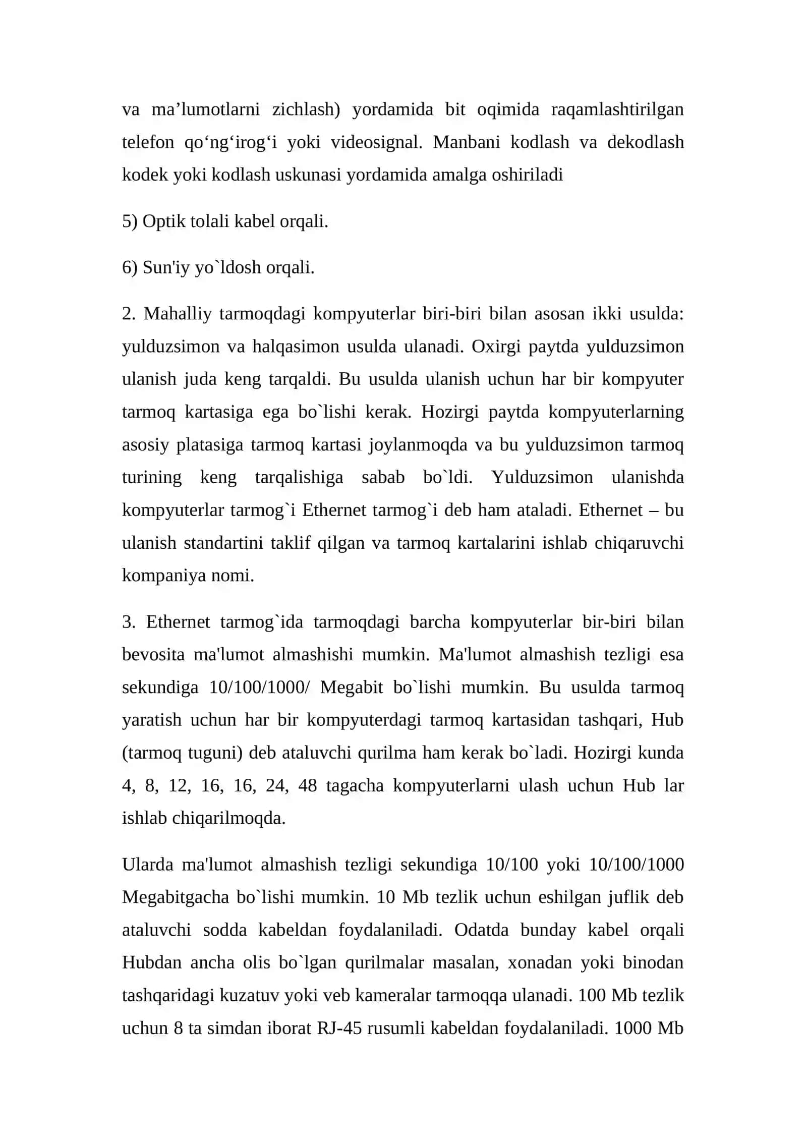 Maʼlumotlarni uzatish tarmoqlari 2