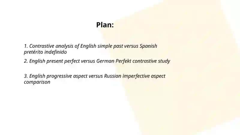 Verbal categories (Tense,Aspect,Mood) in contrastive perspective 2