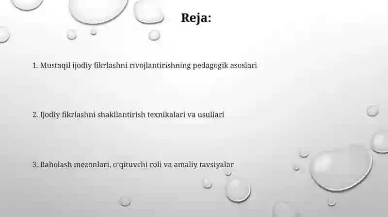 Mustaqil Ijodiy Fikrlash Texnikasi 2