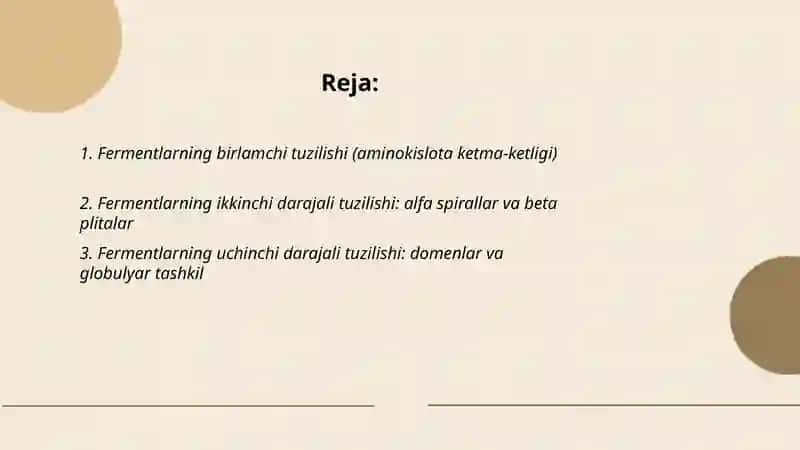 Fermentlar tuzilishi 2
